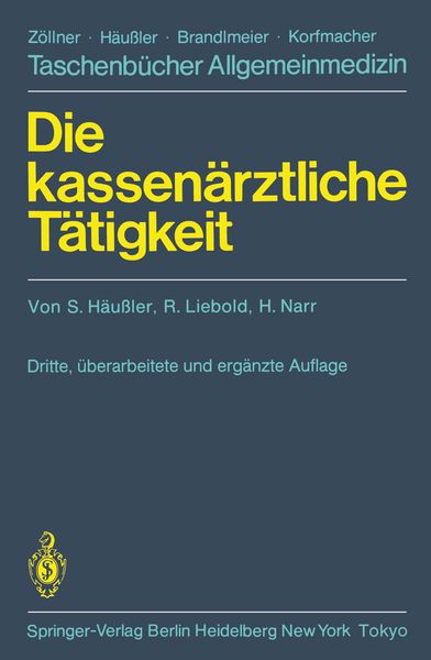 Produktbild: Die kassen&auml;rztliche T&auml;tigkeit