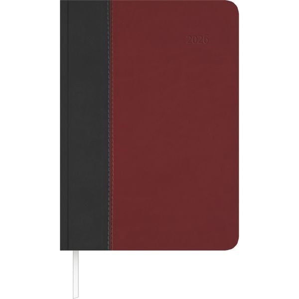 Produktbild: Buchkalender Premium Fire schwarz-rot 2026 - Büro-Kalender A5 - Cheftimer - 1 Tag 1 Seite - 416 Seiten - Tucson-Einband - Zettler
