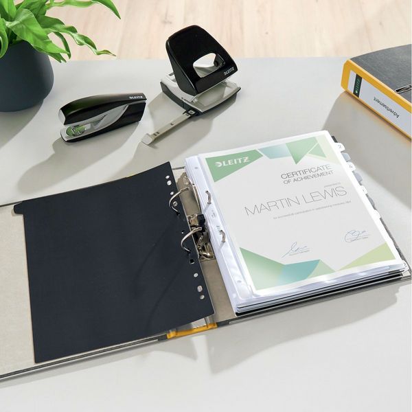 Produktbild: LEITZ Standardordner 180&deg; wolkenmarmor/gelb DIN A4 R&uuml;ckenbreite 5cm