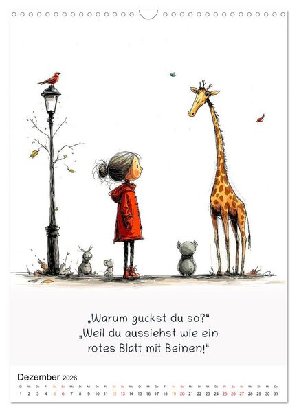 Produktbild: Tierische. Witzig. Wahr. (Wandkalender 2026 DIN A3 hoch), CALVENDO Monatskalender