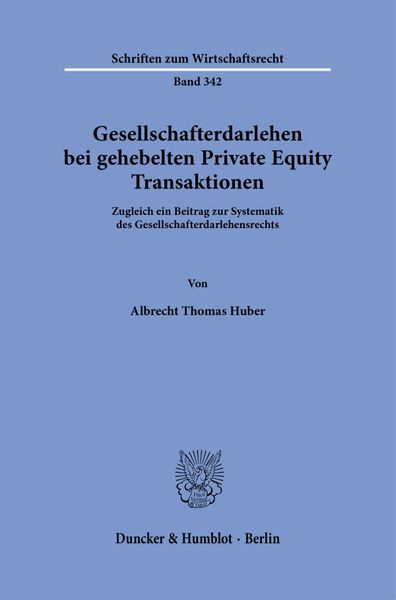 Produktbild: Gesellschafterdarlehen bei gehebelten Private Equity Transaktionen.