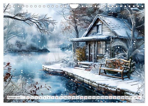 Produktbild: Cottages am Wasser - Malerische R&uuml;ckzugsorte genie&szlig;en (Wandkalender 2026 DIN A4 quer), CALVENDO Monatskalender