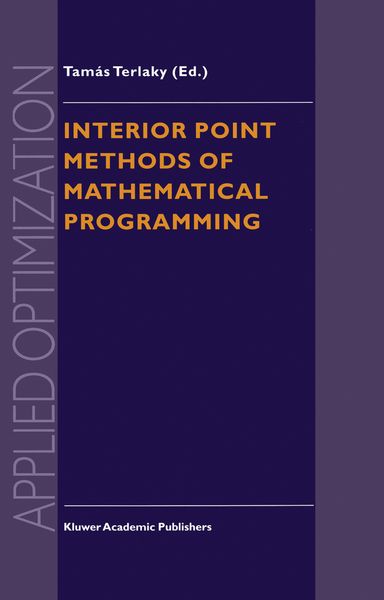 Produktbild: Interior Point Methods of Mathematical Programming