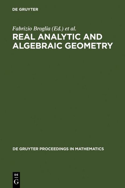 Produktbild: Real Analytic and Algebraic Geometry