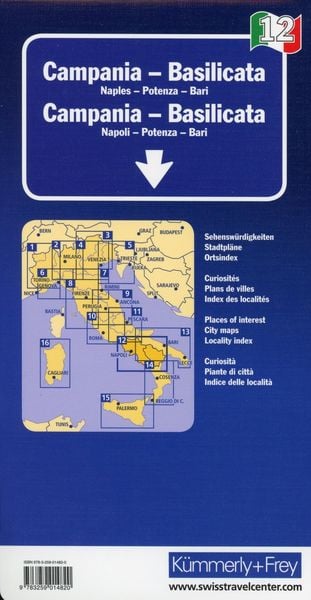 Produktbild: KuF Italien Regionalkarte 12 Campanien - Basilicata