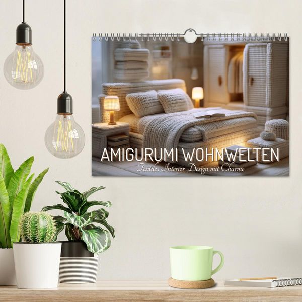 Produktbild: Amigurumi Wohnwelten. Textiles Interior Design mit Charme (Wandkalender 2027 DIN A4 quer), CALVENDO Monatskalender
