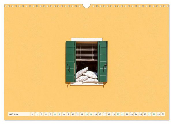 Produktbild: Burano et Minimalisme (Calendrier mural 2026 DIN A3 vertical), CALVENDO calendrier mensuel