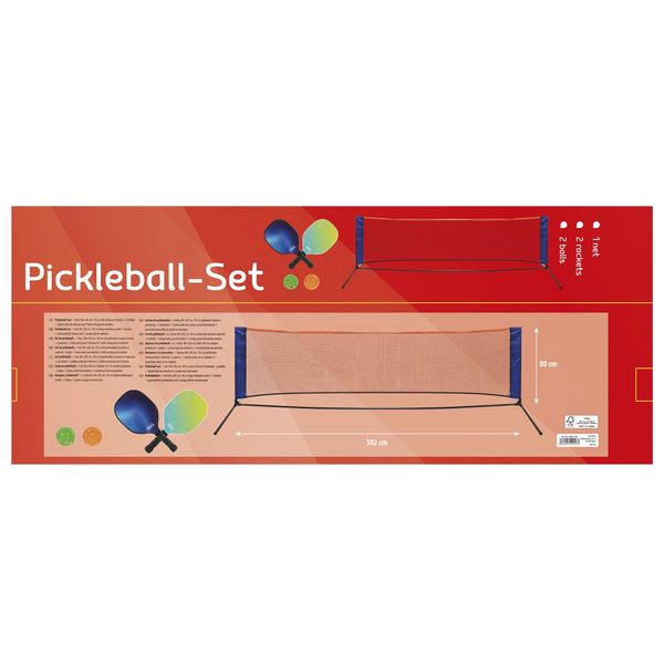 Produktbild: Idena Pickleball Set Netz 2x Schl&auml;ger/B&auml;lle 5 Teile