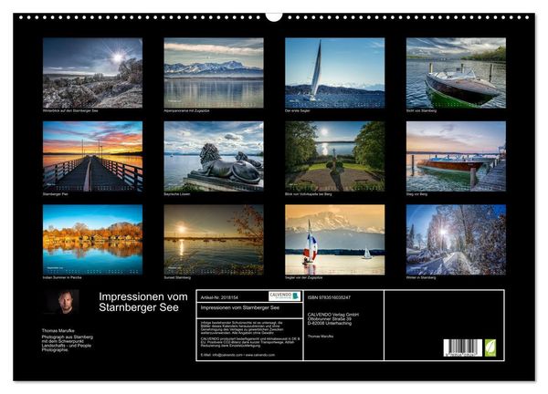 Produktbild: Impressionen vom Starnberger See (Wandkalender 2026 DIN A2 quer), CALVENDO Monatskalender