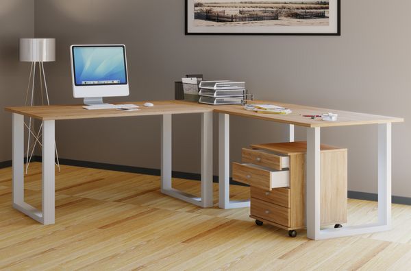 Produktbild: U Schreibtisch Eckschreibtisch L Form 220x220x80