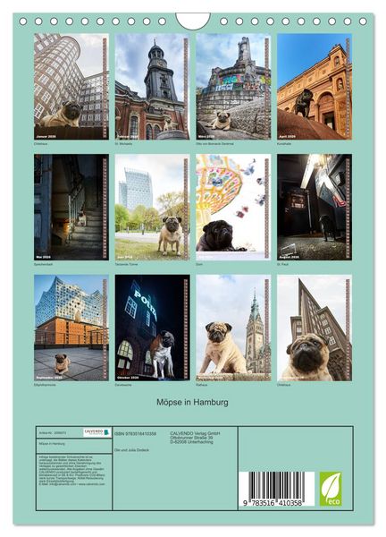 Produktbild: M&ouml;pse in Hamburg (Wandkalender 2026 DIN A4 hoch), CALVENDO Monatskalender