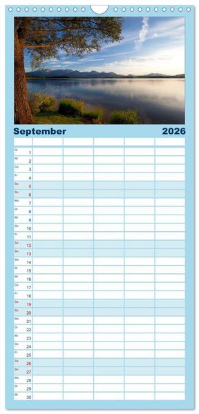 Produktbild: Familienplaner 2026 - Hopfensee - Riviera des Allg&auml;us mit 5 Spalten (Wandkalender, 21 x 45 cm) CALVENDO