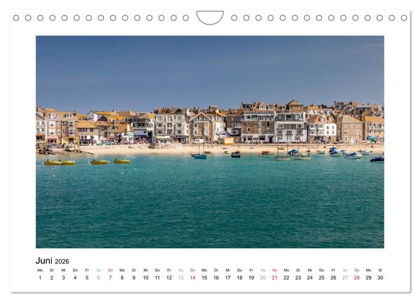 Produktbild: Cornwall - Land zwischen den Meeren (Wandkalender 2026 DIN A4 quer), CALVENDO Monatskalender