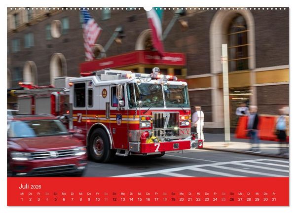 Produktbild: Feuerwehr New York - Heart of the City (hochwertiger Premium Wandkalender 2026 DIN A2 quer), Kunstdruck in Hochglanz