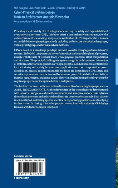 Produktbild: Cyber-Physical System Design from an Architecture Analysis Viewpoint