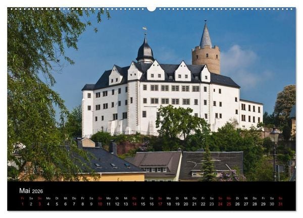 Produktbild: S&auml;chsische Burgen und Schl&ouml;sser (hochwertiger Premium Wandkalender 2026 DIN A2 quer), Kunstdruck in Hochglanz