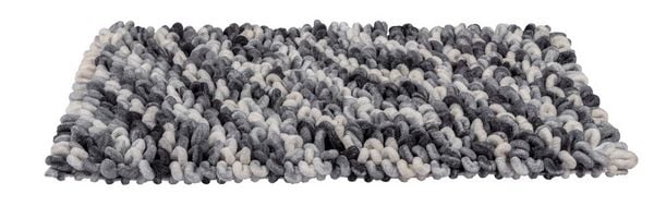 Produktbild: Badteppich Mod. Lerici, grau-blau, Polyester/Baumwolle, 60x90 cm, rutschhemmend beschichteter Rücken