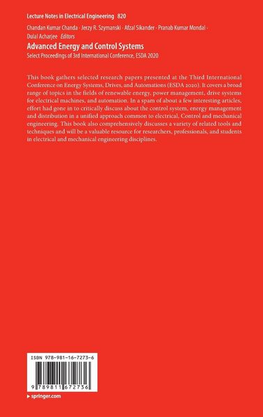 Produktbild: Advanced Energy and Control Systems