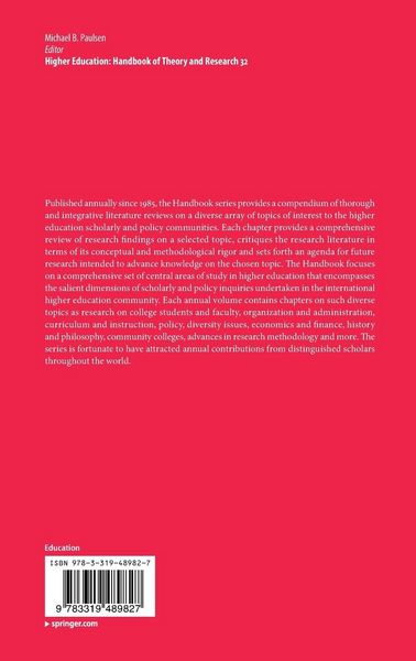 Produktbild: Higher Education: Handbook of Theory and Research