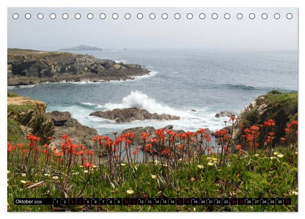 Produktbild: Portugal Buntes Hinterland und farbige K&uuml;sten (Tischkalender 2026 DIN A5 quer), CALVENDO Monatskalender