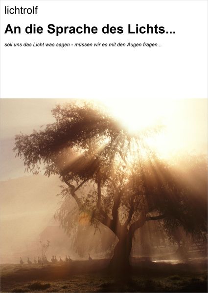 Produktbild: An die Sprache des Lichts...