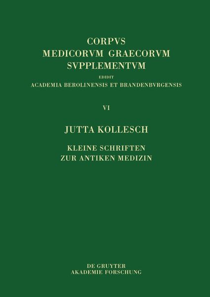 Produktbild: Kleine Schriften zur antiken Medizin