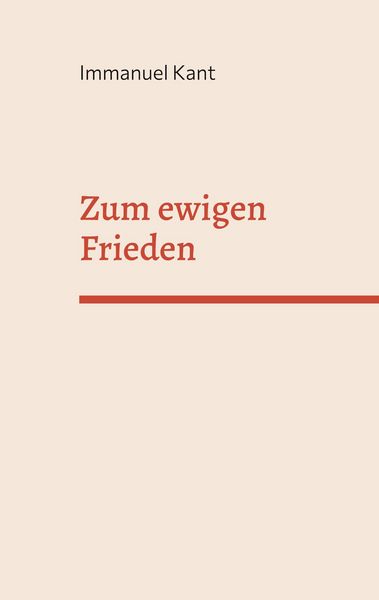 Produktbild: Zum ewigen Frieden