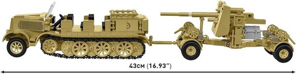 Produktbild: COBI Historical Collection 3143 - Sd.Kfz.8 Towing 8.8 cm Flak 36, WWII, Bausatz 1:35, 975/2 Klemmbausteine