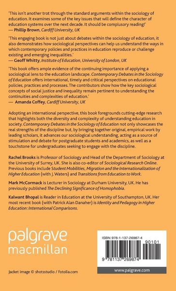 Produktbild: Contemporary Debates in the Sociology of Education