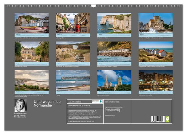 Produktbild: Unterwegs in der Normandie (Wandkalender 2026 DIN A2 quer), CALVENDO Monatskalender