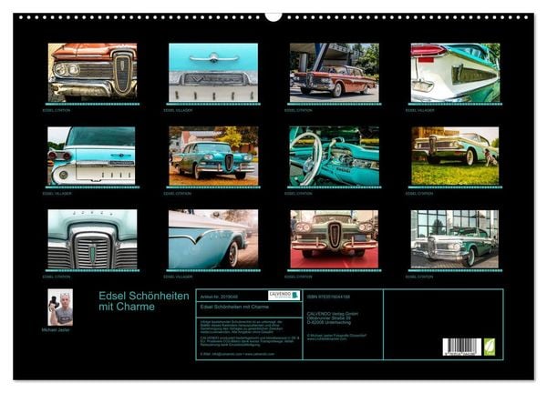 Produktbild: Edsel Sch&ouml;nheiten mit Charme (Wandkalender 2026 DIN A2 quer), CALVENDO Monatskalender