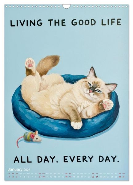 Produktbild: CATitude A YEAR OF CAT LIFE (Wall Calendar 2027 DIN A3 portrait), CALVENDO 12 Month Wall Calendar