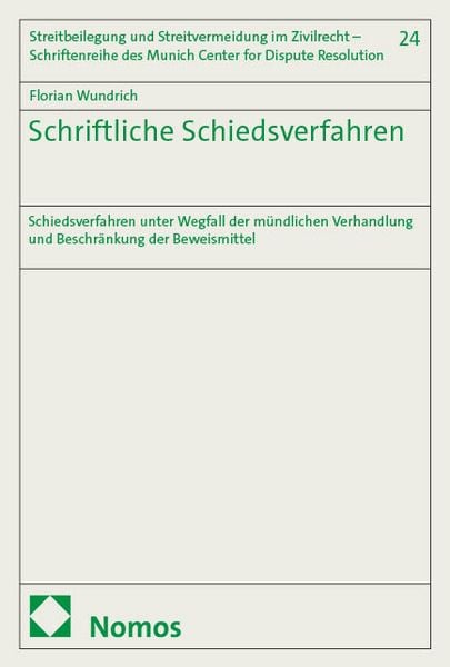 Produktbild: Schriftliche Schiedsverfahren