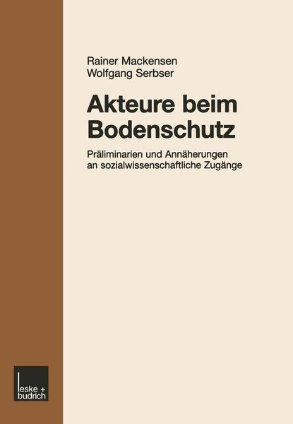 Produktbild: Akteure beim Bodenschutz