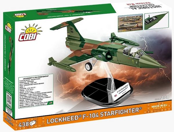 Produktbild: COBI Historical Collection 2426 - Lockheed F-104 Starfighter, Vietnam War, Bausatz 1:48, 438 Teile