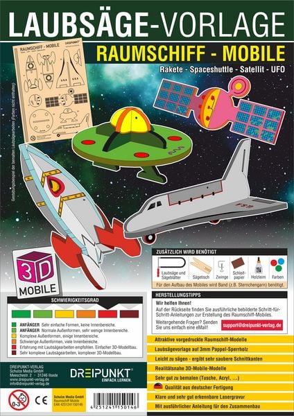 Produktbild: Laubs&auml;gevorlage Raumschiff (Mobile)