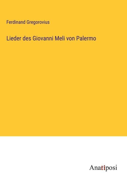 Produktbild: Lieder des Giovanni Meli von Palermo