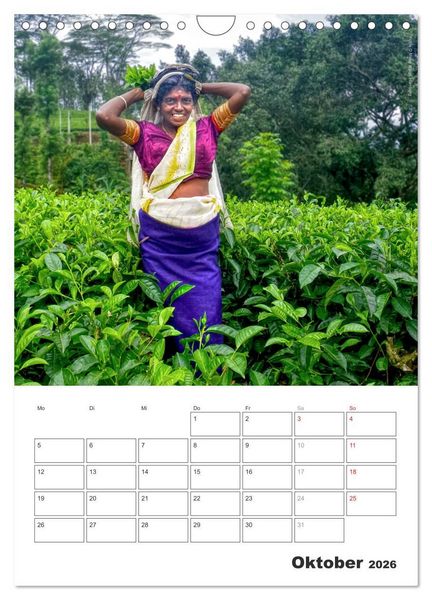 Produktbild: Sri Lanka 2026 - Exotisches Paradies - Jahresplaner (Wandkalender 2026 DIN A4 hoch), CALVENDO Monatskalender