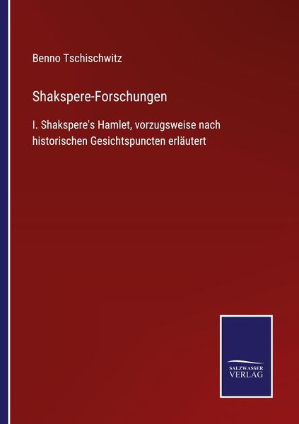 Produktbild: Shakspere-Forschungen