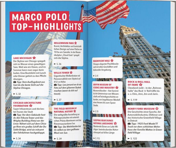 Produktbild: MARCO POLO Reisef&uuml;hrer Chicago und die Gro&szlig;en Seen