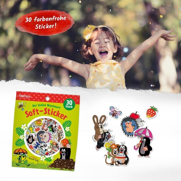 Produktbild: Tr&ouml;tsch Der kleine Maulwurf Soft-Sticker
