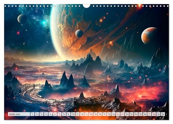 Produktbild: SCIENCE FICTION Life on distant planets (Wall Calendar 2026 DIN A3 landscape), CALVENDO 12 Month Wall Calendar