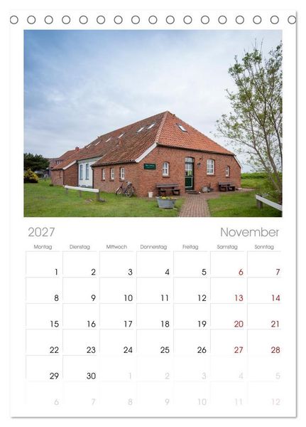 Produktbild: Tischplaner 2027 - Baltrum - Momente einer Reise (A5 Tischkalender zum Aufstellen) CALVENDO
