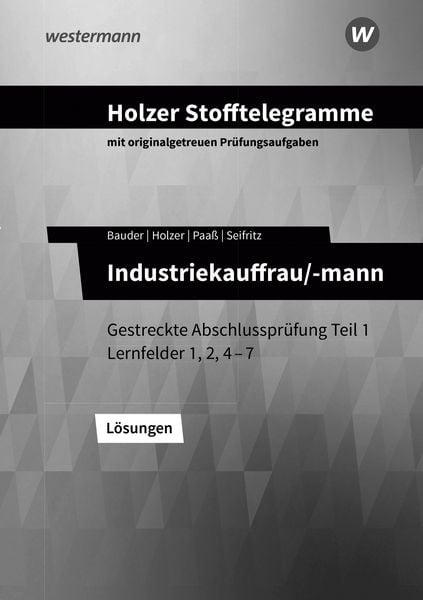 Produktbild: Holzer Stofftelegramme Baden-W&uuml;rttemberg &ndash; Industriekauffrau/-mann