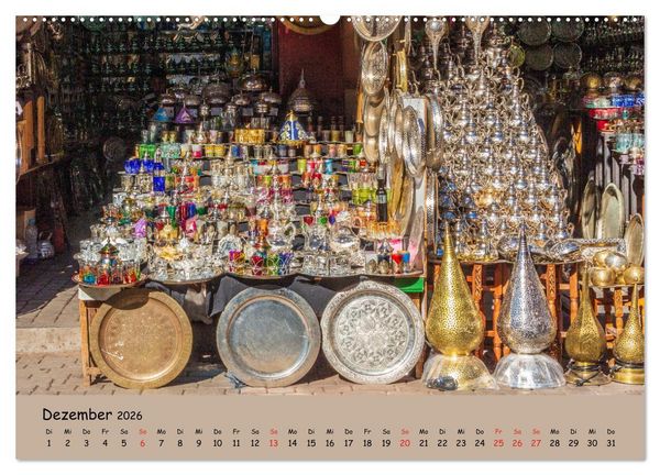 Produktbild: Marrakesch - Eine Stadt wie aus 1001 Nacht (hochwertiger Premium Wandkalender 2026 DIN A2 quer), Kunstdruck in Hochglanz