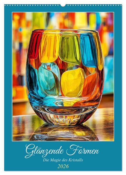 Glänzende Formen. Die Magie des Kristalls (Wandkalender 2026 DIN A2 hoch), CALVENDO Monatskalender