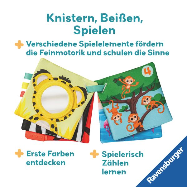 Produktbild: Play+ Mein allererstes Spielbuch: Zahlen und Farben (Stoffbuch) - ab 6 Monate