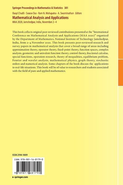 Produktbild: Mathematical Analysis and Applications
