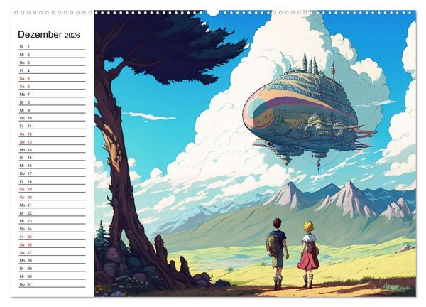 Produktbild: Anime Traumwelten (Wandkalender 2026 DIN A2 quer), CALVENDO Monatskalender