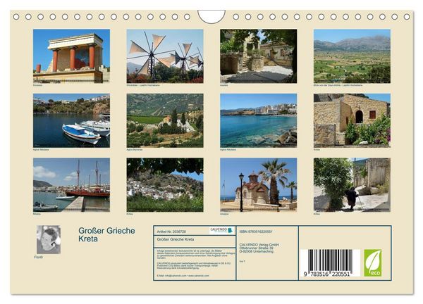 Produktbild: Gro&szlig;er Grieche Kreta (Wandkalender 2026 DIN A4 quer), CALVENDO Monatskalender